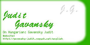 judit gavansky business card